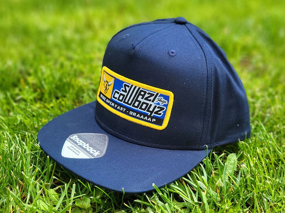 SwaziCowboyz BRAAAP 5 Panel Snapback Rapper Cap blau